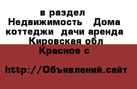  в раздел : Недвижимость » Дома, коттеджи, дачи аренда . Кировская обл.,Красное с.